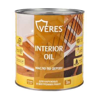 Масло для дерева Veres Interior Oil белое (3л)